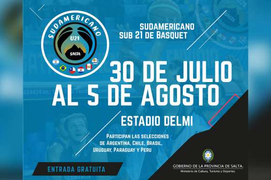 Salta será sede del Sudamericano Sub 21 de básquetbol