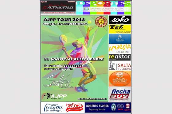 Salta recibe al circuito profesional masculino de pádel