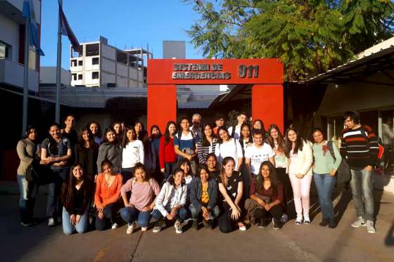 Alumnos de Medicina de la UNSa visitaron el Sistema de Emergencias 9-1-1