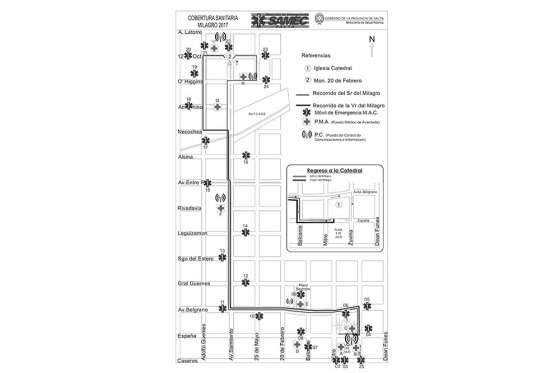 El Samec montó 24 puestos de emergencias médicas durante el Milagro