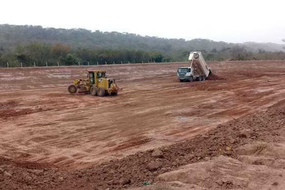 Avanza la obra en la planta de tratamiento de líquidos cloacales de Salvador Mazza