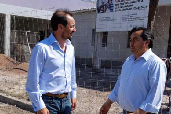 Funcionarios supervisaron la construcción del centro de salud de La Candelaria