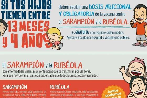Hoy comenzará la campaña de refuerzo de vacunación contra sarampión y rubéola