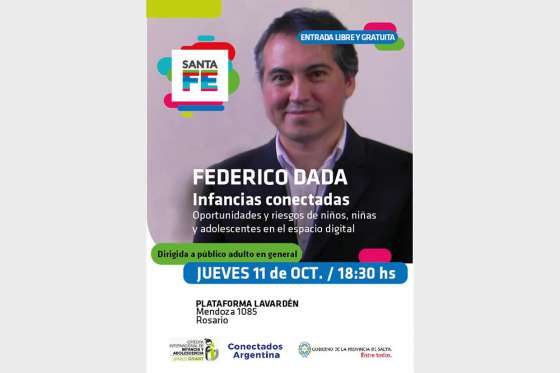 Dictarán en Rosario de Santa Fe charla sobre niñez en los espacios digitales