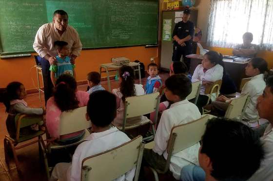 Seguridad concientizó sobre violencia escolar a estudiantes