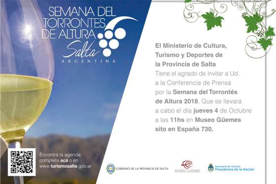 Hoy se realizará el lanzamiento de la Semana del Torrontés