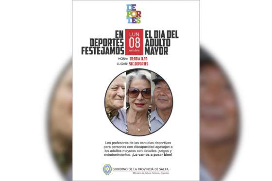 Festejos en el Día del Adulto Mayor con circuitos recreativos