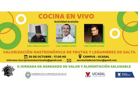 Realizarán la 2° Jornada de Agregado de Valor y Alimentación Saludable