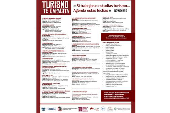 En noviembre continuarán las actividades gratuitas de formación destinadas al sector turístico