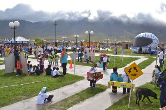 Seguridad enseñó sobre educación vial a niños en el Parque de la Familia