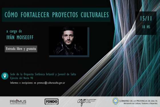 Iván Moiseeff brindará una capacitación para proyectos culturales