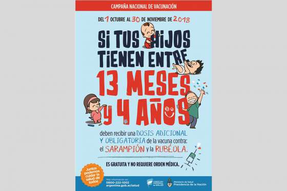 Más del 80% de la población objetivo ya fue vacunada contra el sarampión y la rubeola