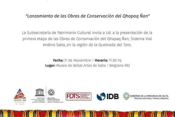 Presentarán las obras de Conservación del Qhapaq Ñan