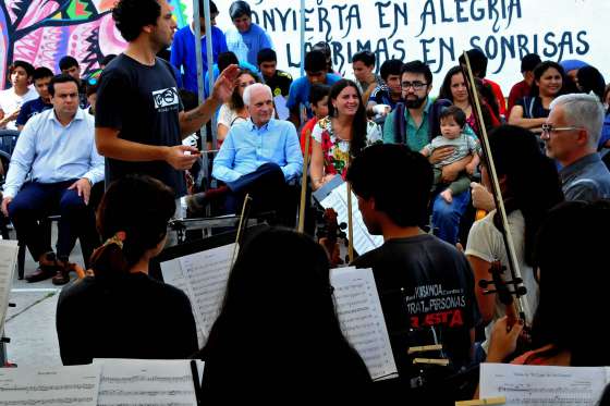 Concierto de integración de la orquesta Cuchi Leguizamón y jóvenes en conflicto con la ley penal