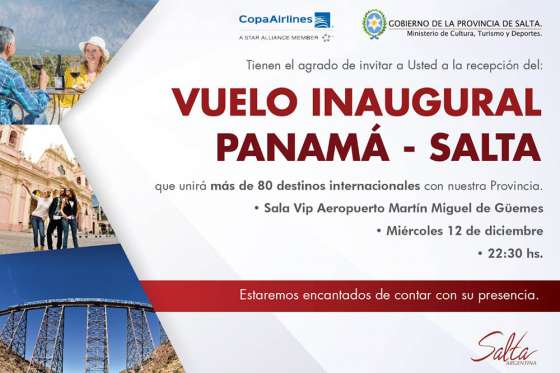 Hoy será el vuelo inaugural de la ruta Panamá - Salta