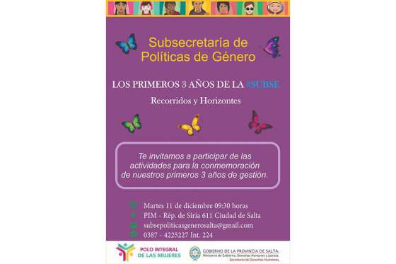 Balance de la Subsecretaría de Políticas de Género de acciones contra la violencia hacia las mujeres