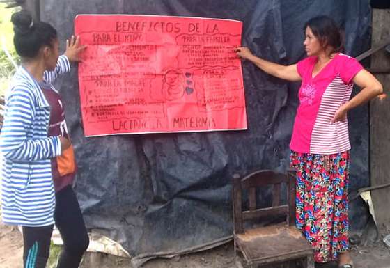 Madres de Misión Carboncito participaron en un taller de lactancia materna