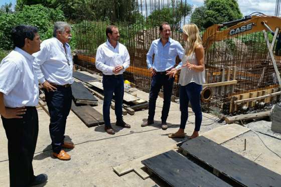 Supervisaron avances en la construcción de la nueva planta potabilizadora en Campo Santo