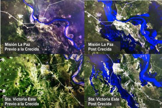 El río Pilcomayo continúa bajando su nivel