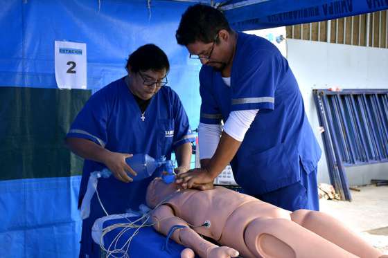 SAMEC capacitó a trabajadores de la salud en emergencia prehospitalaria y reanimación