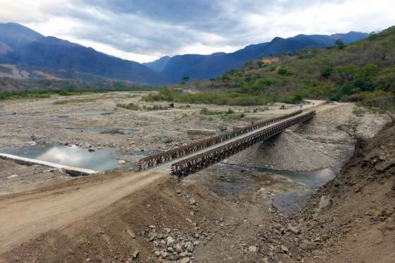 Refuerzan y optimizan el estado del puente Bailey de Los Toldos