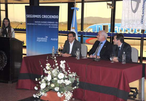 Se presentó en Salta uno de los nuevos aviones de Aerolíneas Argentinas