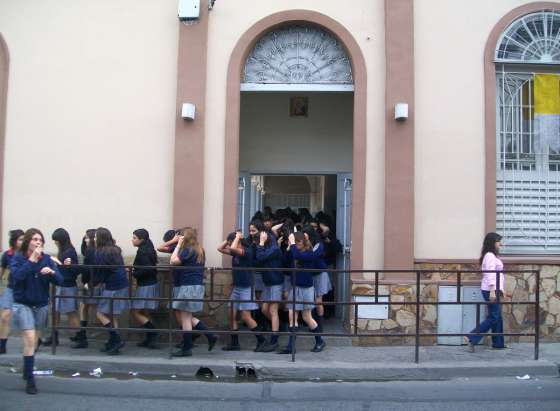 Simulacro de evacuación en el colegio del Huerto 