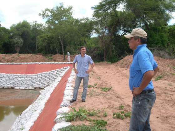 Verificaron el avance de obra del relleno sanitario en Colonia Santa Rosa