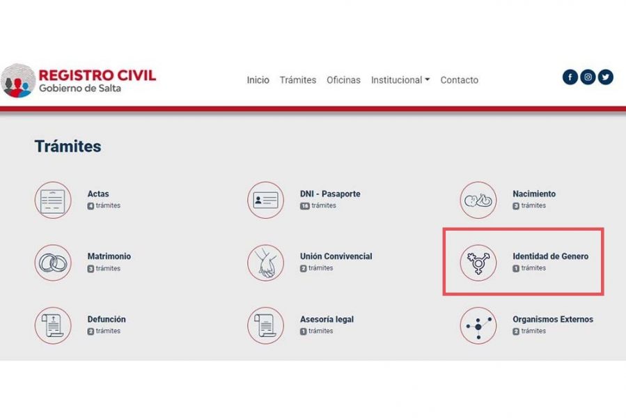 Desde ahora la página www.registrocivilsalta.gob.ar contará con un botón específico que facilitará el acceso y la gestión del trámite.