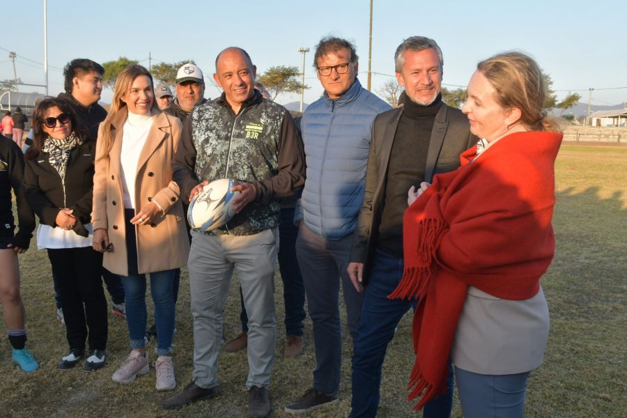 The UK Ambassador participated in women's rugby activities