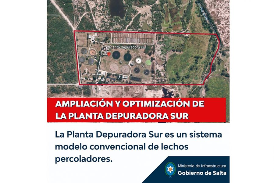 La optimización y ampliación de la planta depuradora del sur de la ciudad de Salta se licitará en marzo