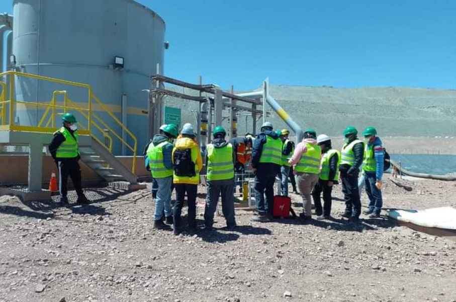 Técnicos de la Secretaría de Minería y Energía verificaron la ejecución de un monitoreo ambiental en Mina Lindero