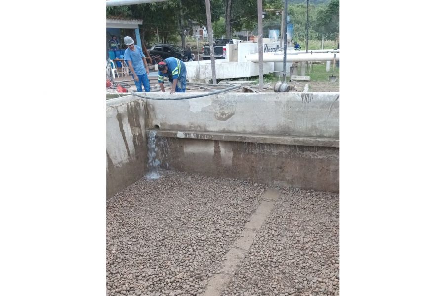 Aguas del Norte realizó trabajos de mantenimiento en la planta potabilizadora de Aguas Blancas