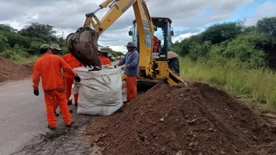 Ruta Provincial 5: Vialidad de Salta realiza trabajos de protección en el puente de Las Hacheras