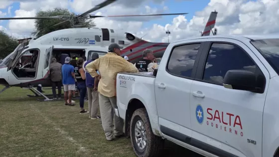 Desarrollo Social realizó un nuevo operativo de asistencia aérea en Rivadavia Banda Sur