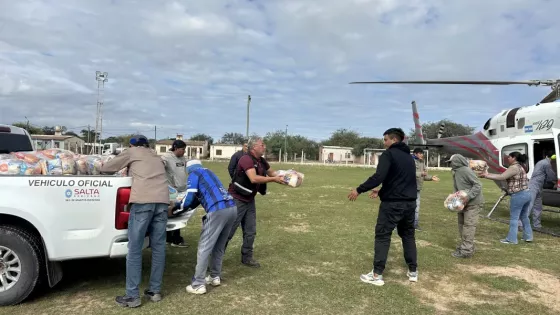 Nueva asistencia aérea en Rivadavia Banda Sur y Morillo