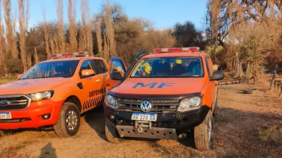 Brigadistas y Bomberos Voluntarios trabajan para contener un incendio forestal en Cafayate