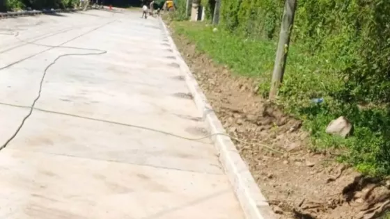 En Vaqueros se pavimentó la calle Julio Cortázar