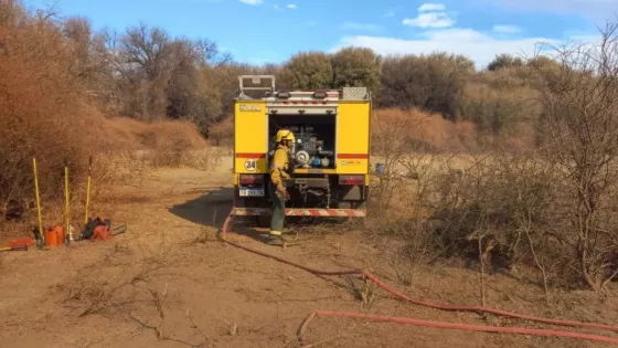 Con medios aéreos reforzaron las tareas para el control de un incendio forestal