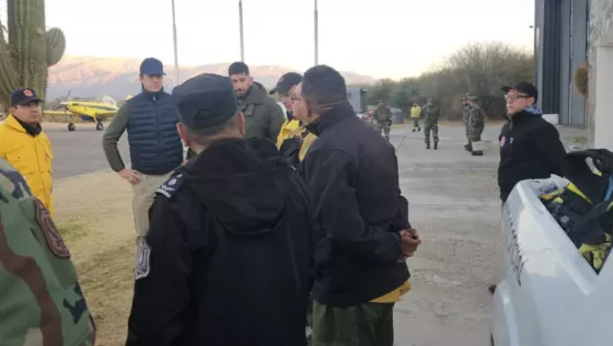 El trabajo de combate de incendios en Cafayate se refuerza con la Brigada Nacional Centro