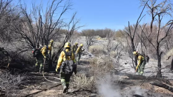Los equipos de combate contra incendios forestales continúan trabajando en Cafayate