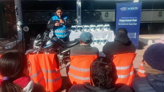 Seguridad Vial capacitó a motociclistas en el municipio de Apolinario Saravia