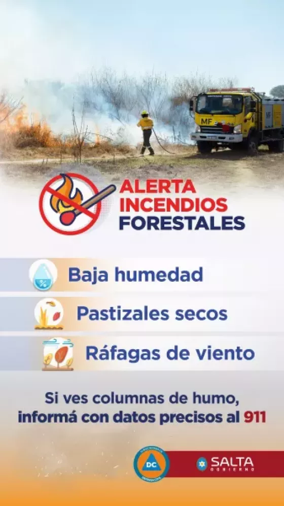 Recomendaciones para prevenir incendios forestales ante condiciones de alto riesgo