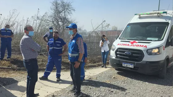 El ministro Mangione supervisó el operativo sanitario del SAMEC por los incendios en la Circunvalación Oeste