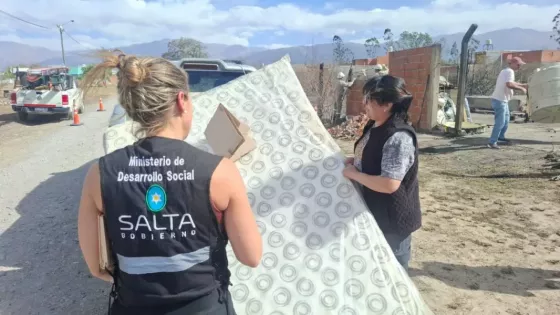 Sáenz supervisó la asistencia integral de la Provincia a las familias afectadas por los incendios en barrio El Refugio
