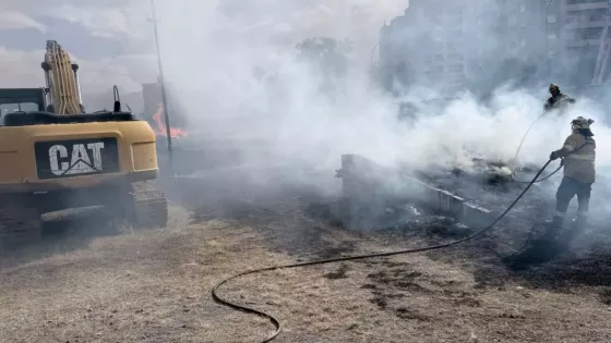 Cuadrillas trabajan en la sofocación de nuevos incendios de pastizales activados por el viento Zonda