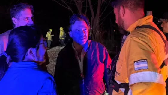 El gobernador Sáenz supervisó el operativo de emergencia por incendios entre Campo Quijano y Rosario de Lerma