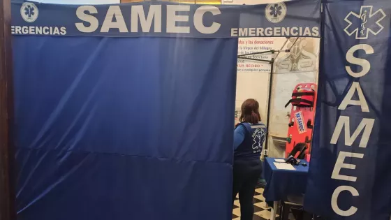 SAMEC instaló un puesto sanitario fijo en la Catedral para la cobertura sanitaria del Milagro Salteño