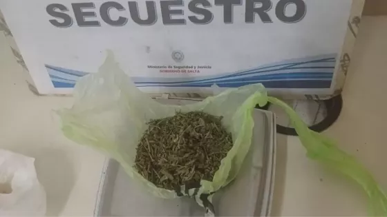 La Policía de Salta incautó más de 300 dosis de droga en patrullajes preventivos