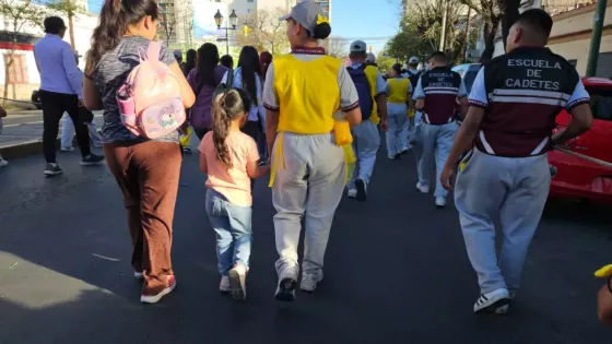 Las escuelas de formación policial peregrinaron hacia la Catedral Basílica en honor al Señor y la Virgen del Milagro